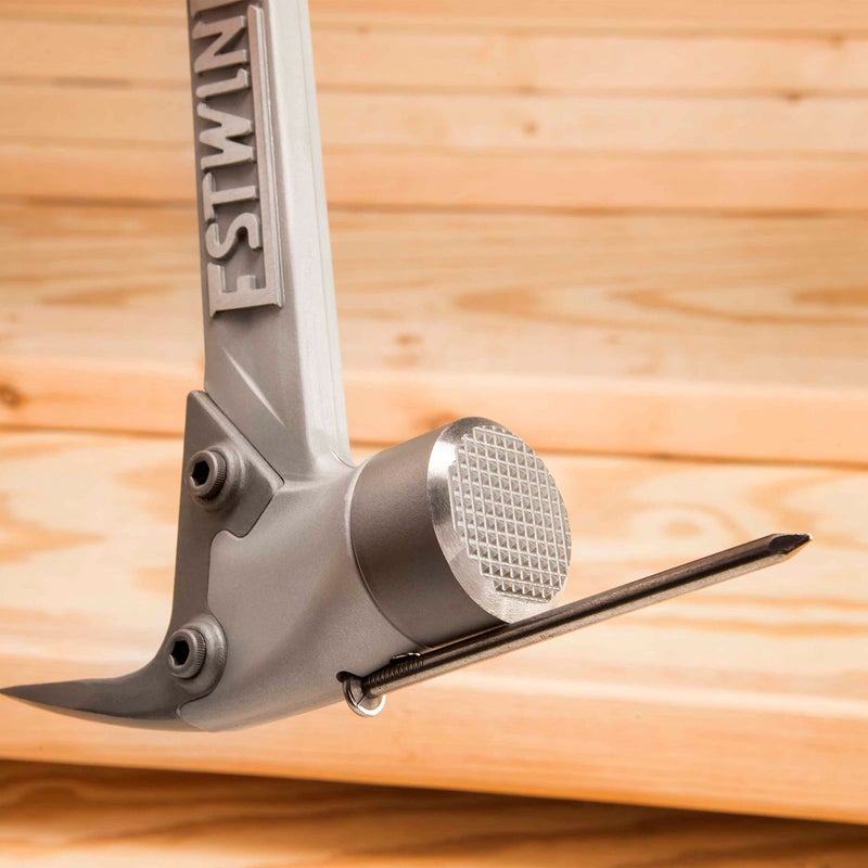 Estwing مطرقة تأطير ألمنيوم ESTWING AL-PRO - 14 أونصة مع مخلب مستقيم ومواجهة مشغولة ومقبض تقليل الصدمات - ALBKM ، أسود - Image 5